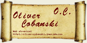 Oliver Čobanski vizit kartica